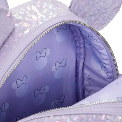 Loungefly Disney Parks 2025 Sequin Opalescent Lavender Mini Backpack