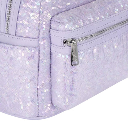 Loungefly Disney Parks 2025 Sequin Opalescent Lavender Mini Backpack