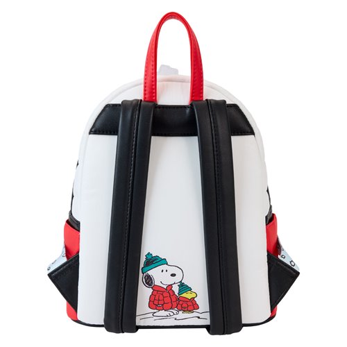 Back view of Peanuts Backpack with Peanuts  design on a white background