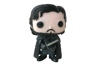 Funko Pop! vinyl figure of Jon Snow Beyond the Wall from Game of Thrones holding his sword  on a white background