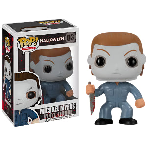 Michael Myers vinyl figure from Halloween with packaging on a white background