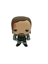 Funko Pop! vinyl figure of The Hound wearing armor holding his sword with long hair and beard on a white background