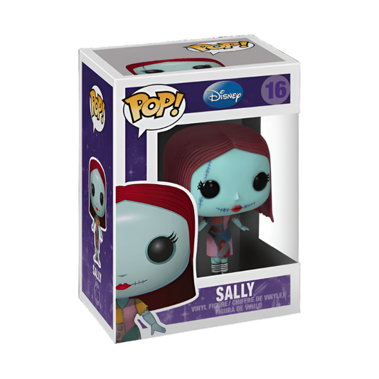 Funko Pop! vinyl figure of Sally from Disney's Nightmare Before Christmas in packaging on a white background