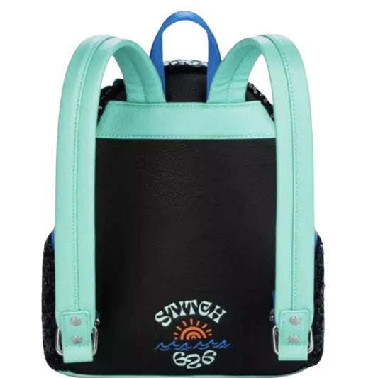 Backpack with teal straps and black back panel featuring 'Switch' branding.