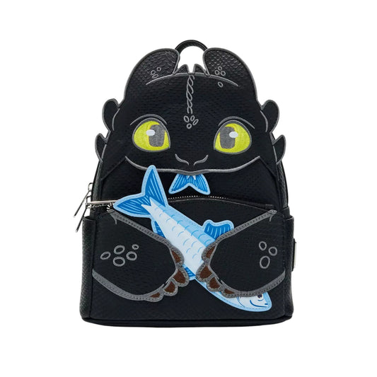 Loungefly DreamWorks HTTYD How to Train Your Dragon Toothless & Fish Figural Mini Backpack